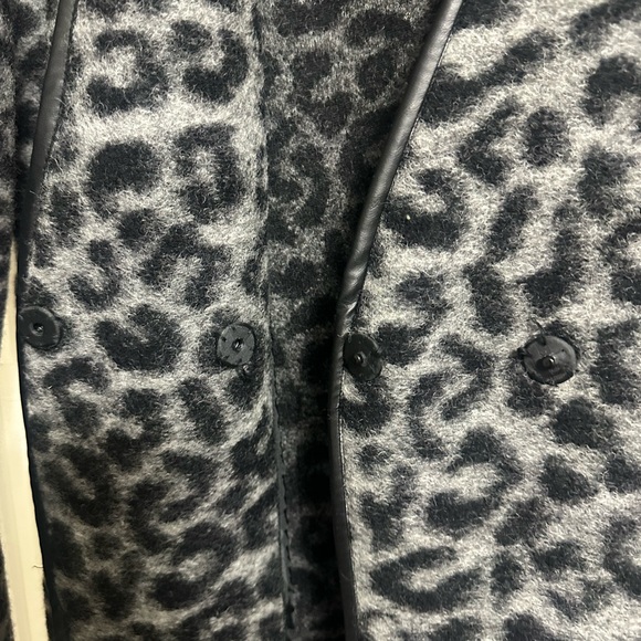 Mango Grey Leopard print coat - Picture 5 of 7